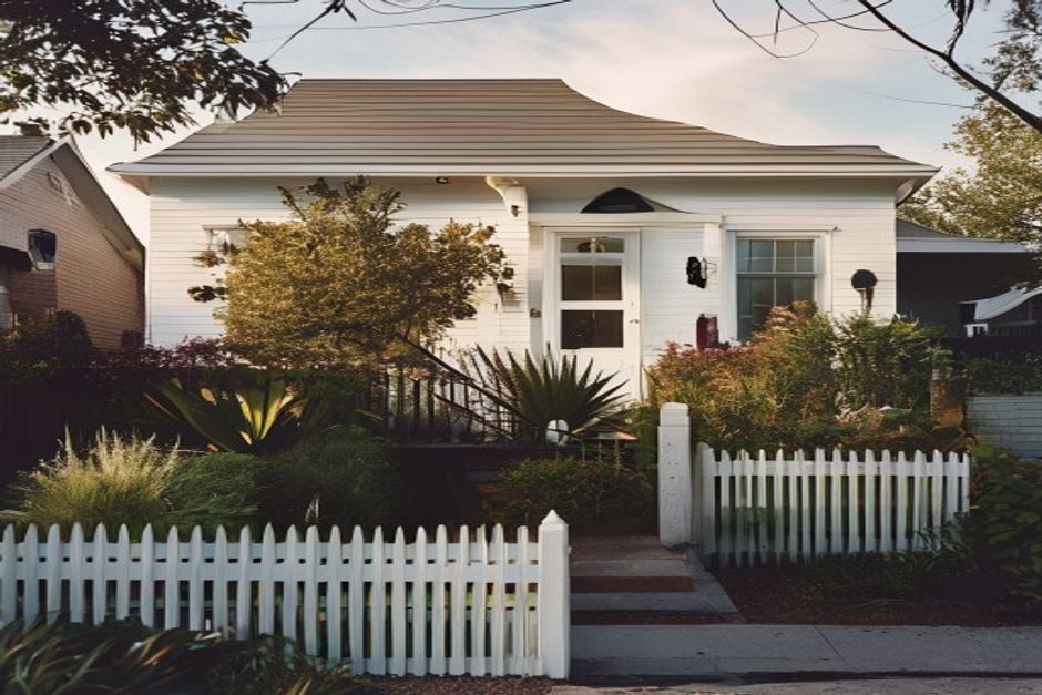 Freshly painted house exterior with clean finish