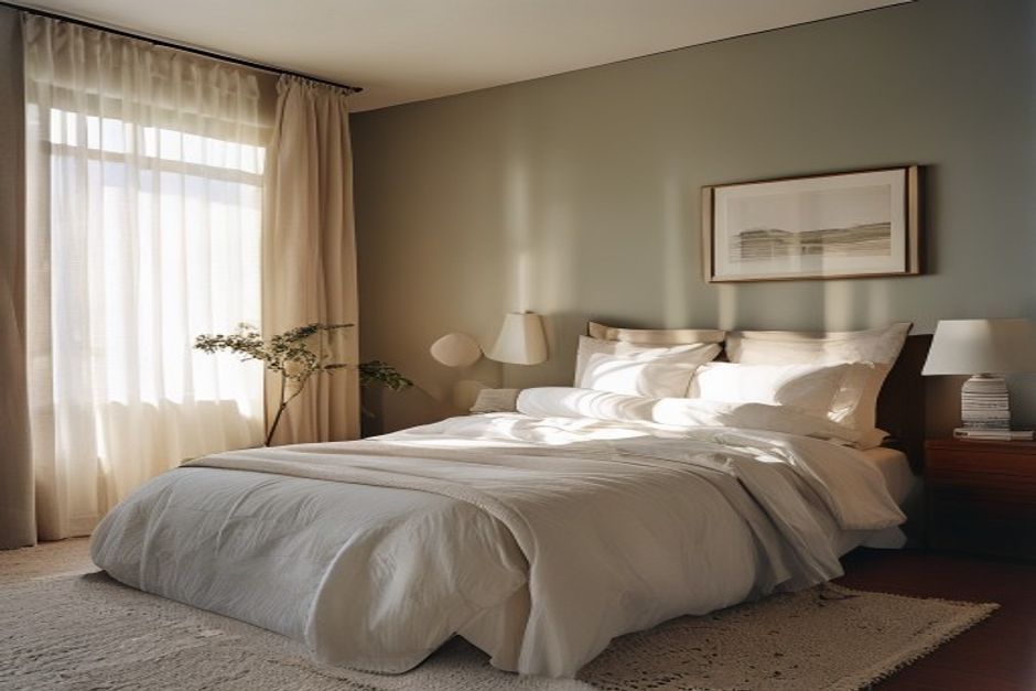 Beautifully painted interior room in warm tones